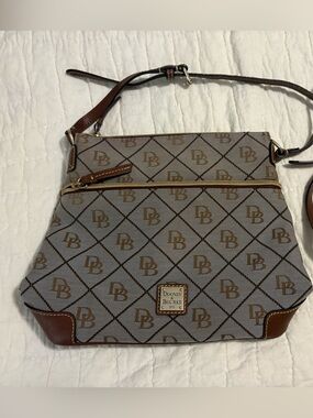 Dooney & Bourke Signature DB Monogram Crossbody Brown